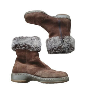Blondo Canada Leather Suede Winter Fur Trim AquaProtect Boots